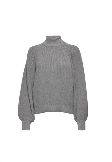 Esme Studios - Emilia Half Zip Up sweater - Grey 